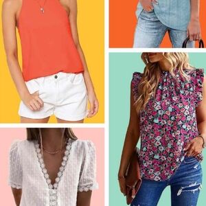 Tops, sweaters, shirts, shorts, pants, sets and dresses